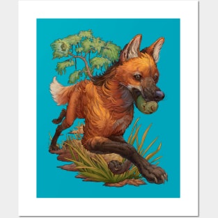 Maned Wolf Posters and Art